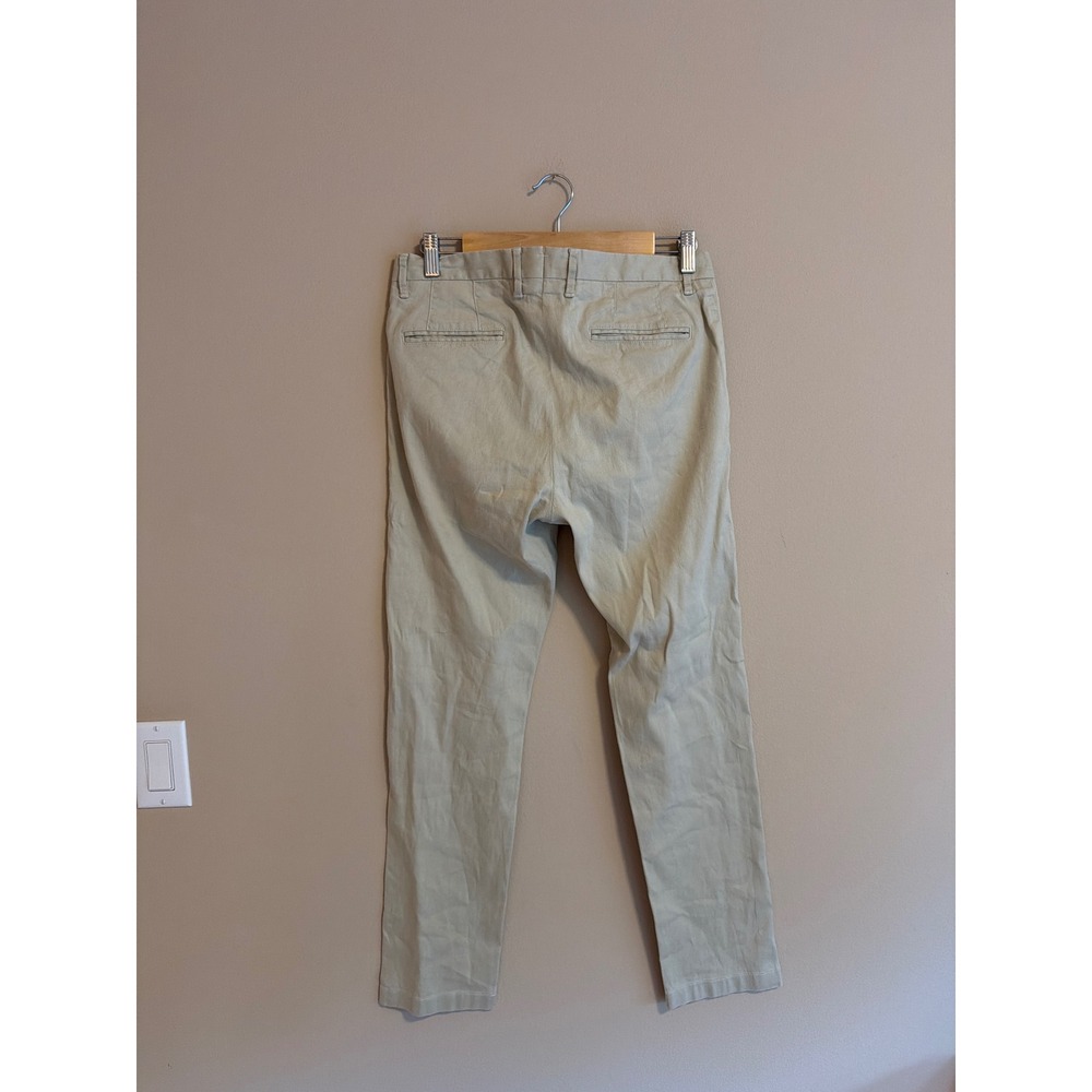 Proper Cloth Beige Stretch Linen Blend Chino Pants Tessuti di Sondrio 31.5x29.5 - Picture 3 of 7